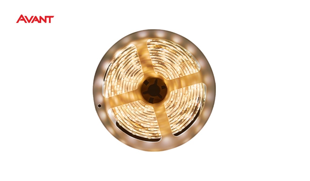 FITA AVANT LED LINHA LUCE USO INTERNO - 3000K (LUZ AMARELA) - 12V 8W POR METRO - ROLO C/5M