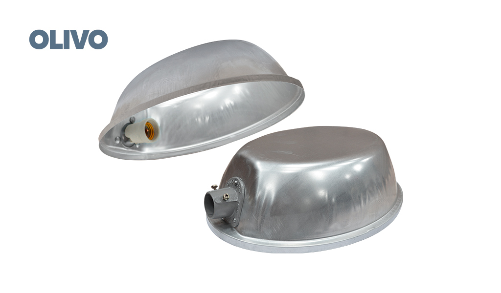 LUMINARIA OLIVO PUBLICA ABERTA P/POSTE 260MM 250W E-27