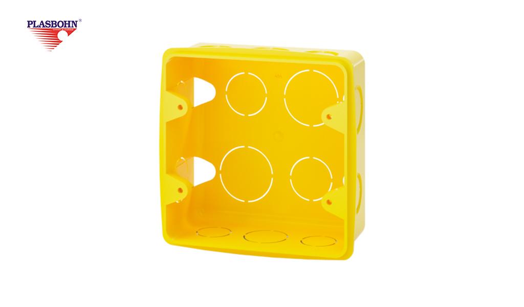 CAIXA PLASBOHN DE LUZ 4X4 AMARELO