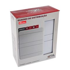 QUADRO DISTRIBUIÇÃO FORCELINE C/BARRAMENTO SOBREPOR P/16P DIN BRANCO