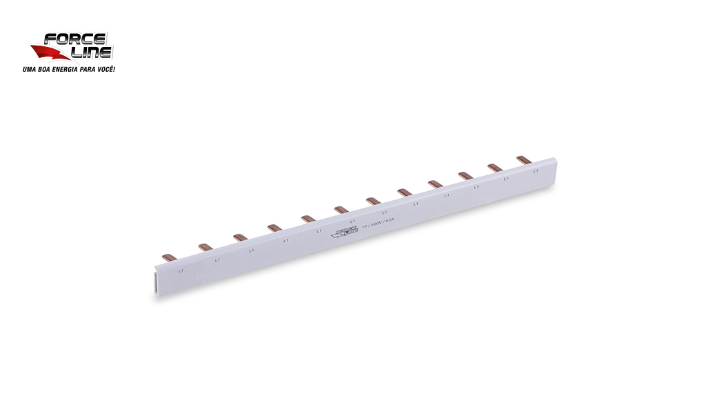 BARRAMENTO FORCELINE MONOFASICO 63A 16POLOS 285MM.