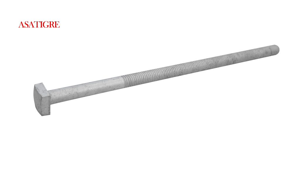 PARAFUSO ASATIGRE P/POSTE 1/2” 18CM GALVANIZADO