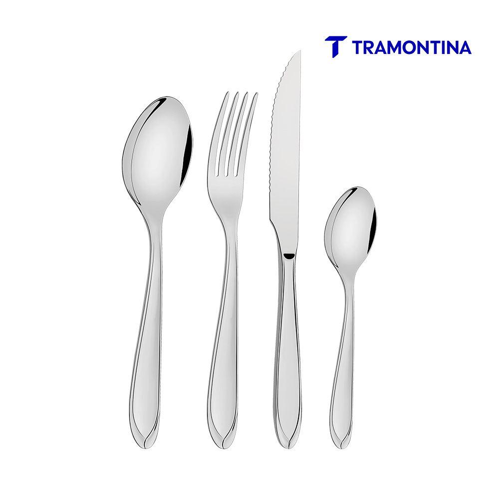 FAQUEIRO TRAMONTINA LAGUNA INOX C/16 PEÇAS