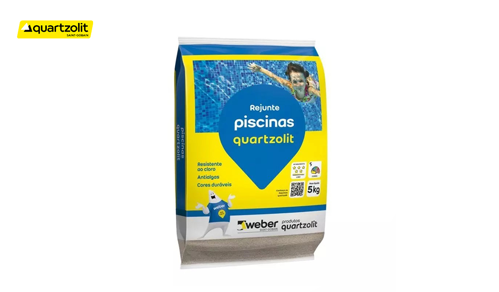 REJUNTE QUARTZOLIT P/PISCINA CINZA PLATINA - PACOTE C/5KG