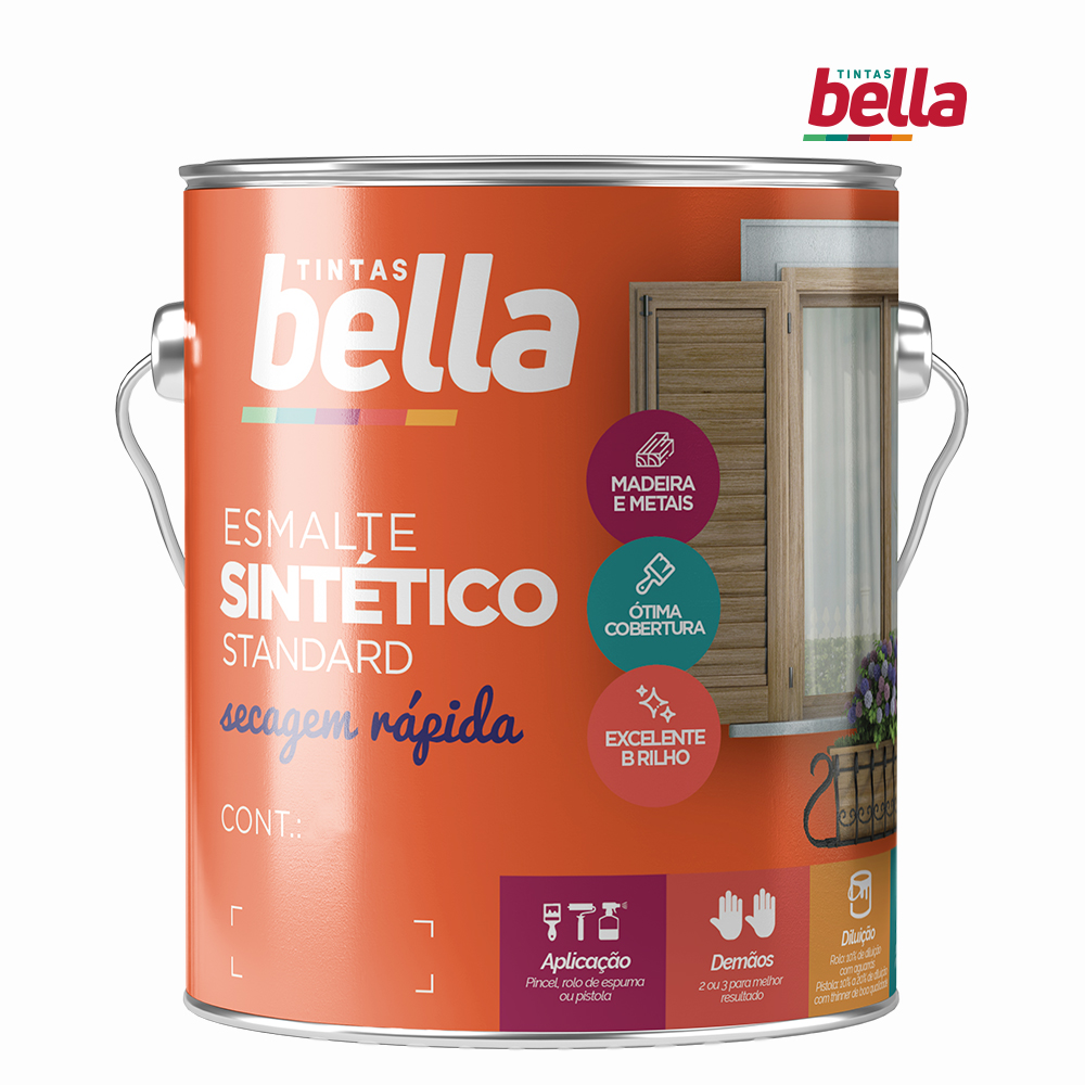 ESMALTE BELLA SINTETICO GL 3,0L - PRETO
