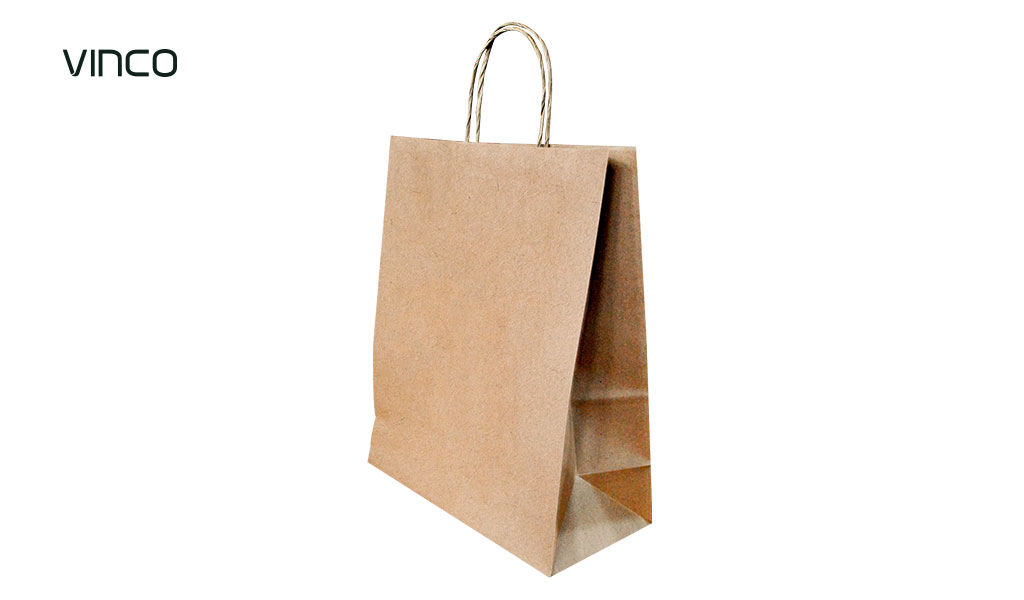 SACOLA KRAFT VINCO 26X21X9MM TAMANHO P SEM IMPRESSAO COM 25 UNIDADES