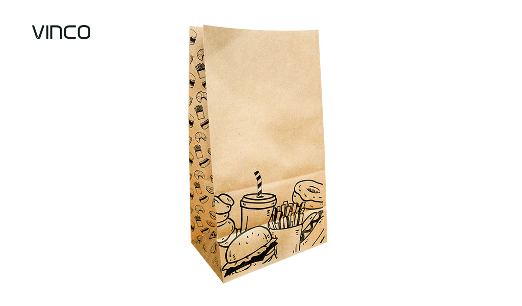 SACO DELIVERY VINCO LANCHE TAMANHO 2 32X18X12MM COM 50 UNIDADES