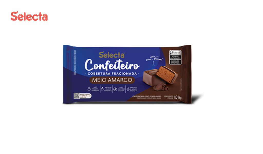 COBERTURA SELECTA CONFEITEIRO MEIO AMARGO 1,01KG