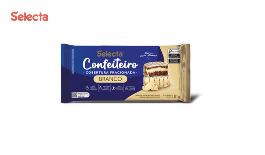 COBERTURA SELECTA CONFEITEIRO BRANCO 1,01KG