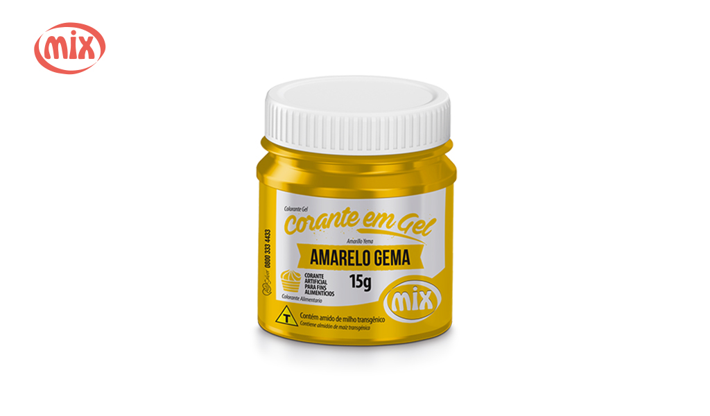 CORANTE MIX GEL AMARELO GEMA 15G