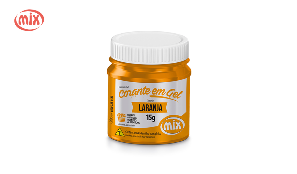 CORANTE MIX GEL LARANJA 15G