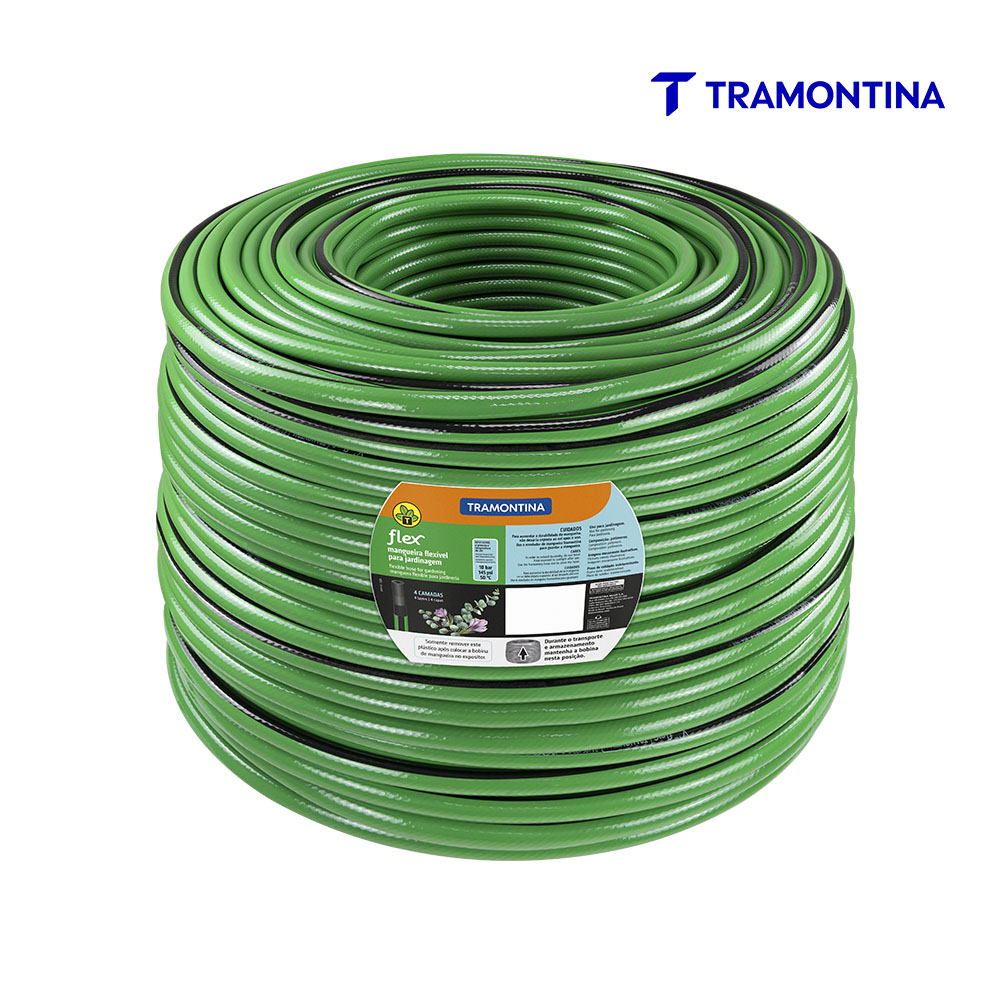 MANGUEIRA TRAMONTINA JARDIM FLEX 1/2” 200M VERDE