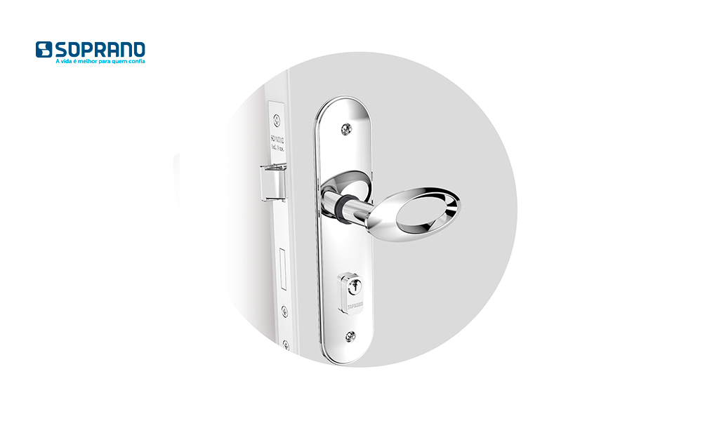 FECHADURA SOPRANO OPEN 4053 EXTERNA E43 GOLF CROMADA