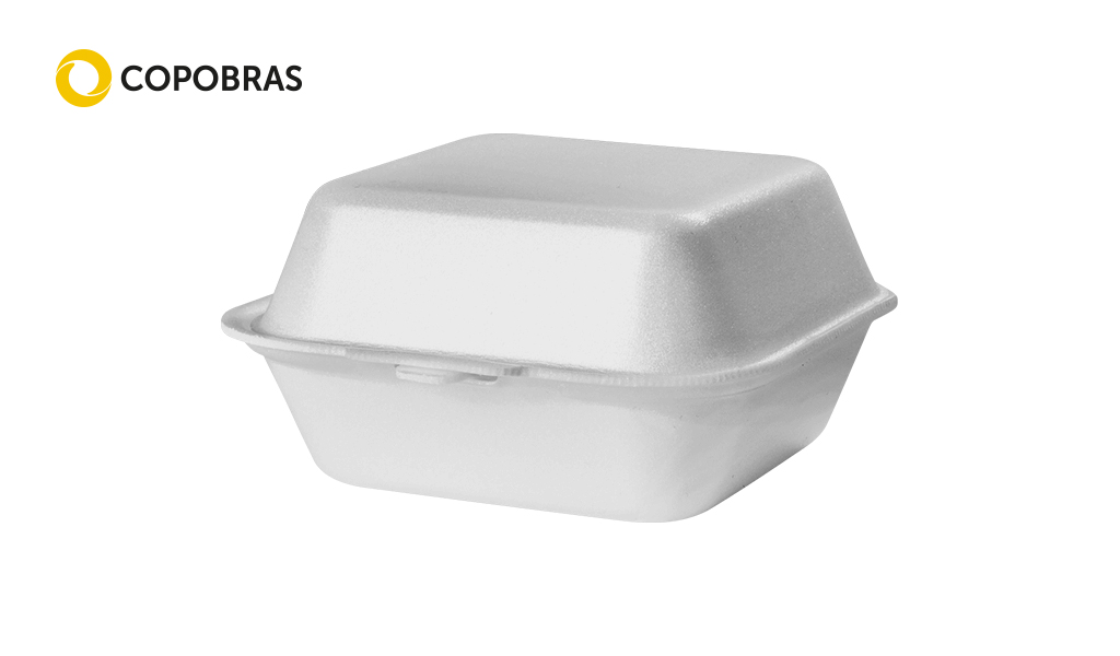 HAMBURGUEIRA COPOBRAS ISOPOR 162X162X86MM BR C/400 UNIDADES (CH-003)