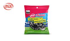 CONFEITO MICANGA MIX TORCIDAS BRANCA E PRETA - PACOTE C/100G