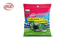 CONFEITO MICANGA MIX TORCIDAS VERDE E BRANCA - PACOTE C/100G