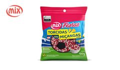 CONFEITO MICANGA MIX TORCIDAS BRANCA E VERMELHA - PACOTE C/100G