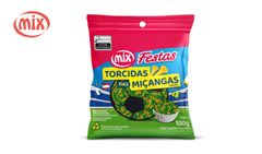 CONFEITO MICANGA MIX TORCIDAS VERDE E AMARELO - PACOTE C/100G