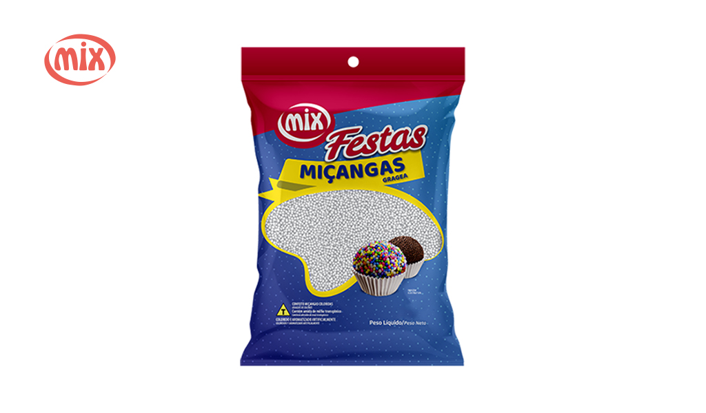 CONFEITO MICANGA MIX BRANCA - PACOTE C/100G