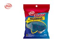 CONFEITO MICANGA MIX VERDE E ROXO - PACOTE C/100G