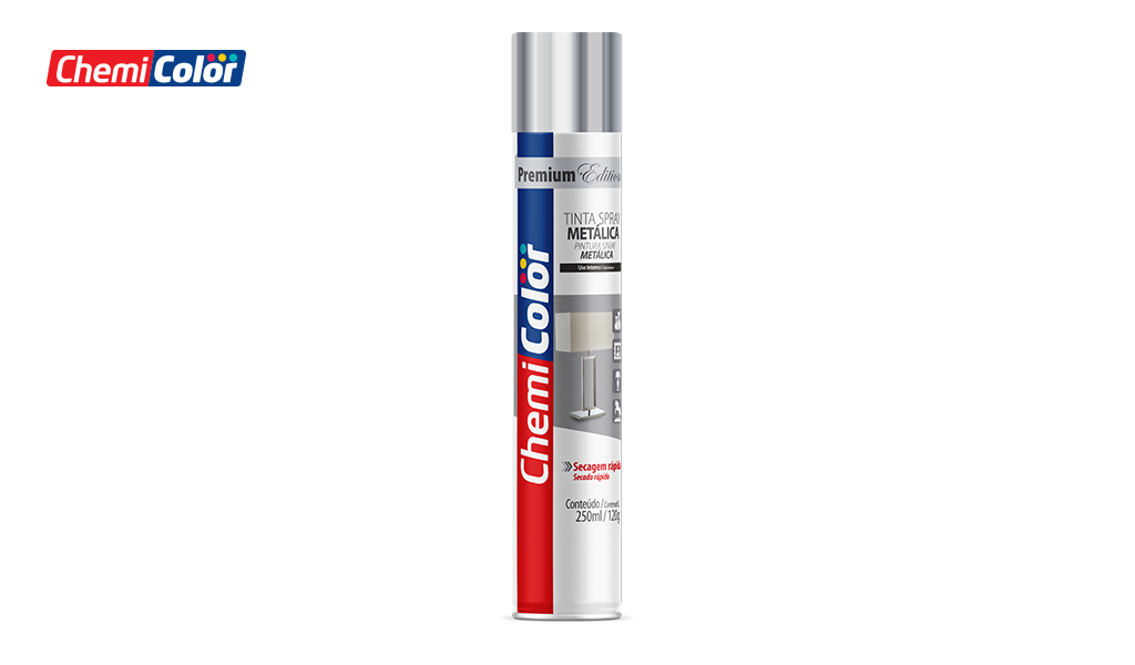 SPRAY CHEMICOLOR METALICA 250ML - CROMADO