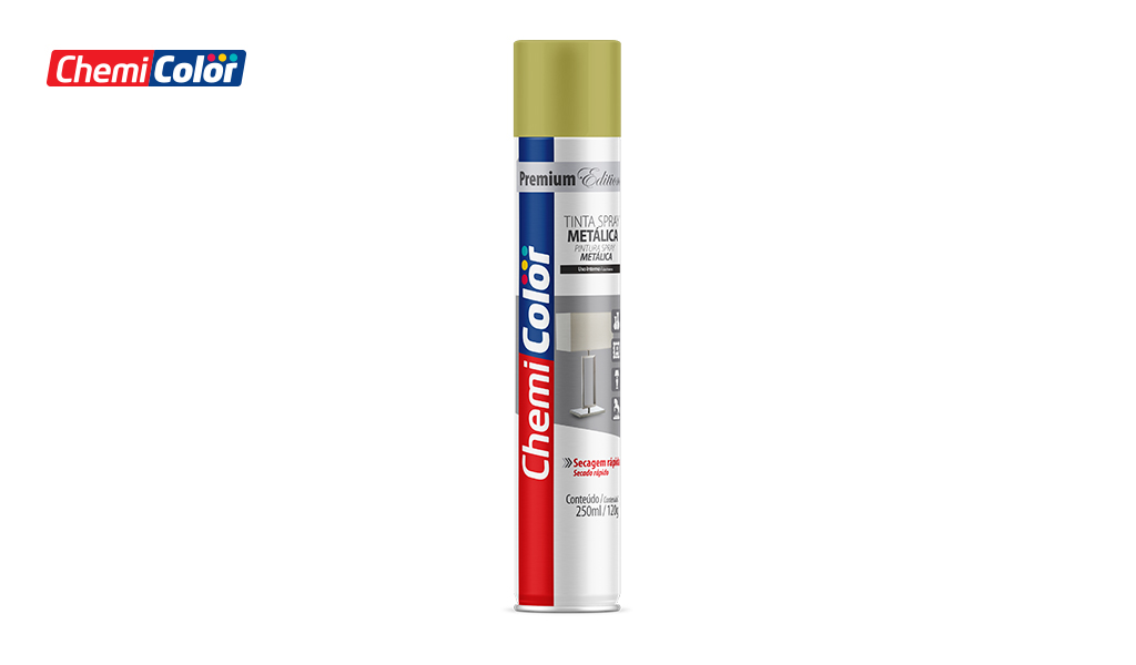 SPRAY CHEMICOLOR METALICA 250ML - OURO