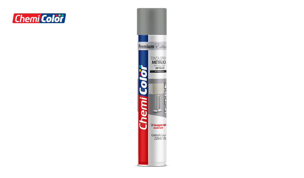 SPRAY CHEMICOLOR METALICA 250ML - PRATA