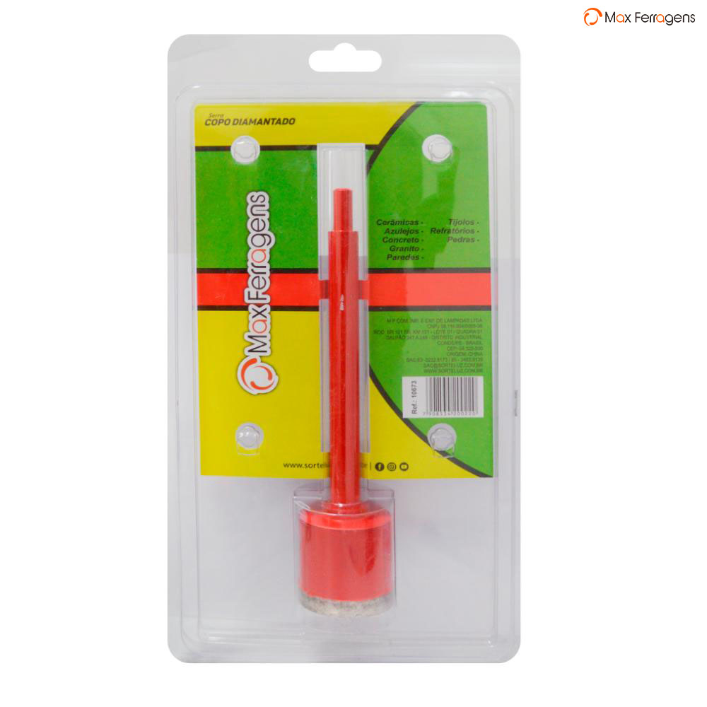 SERRA MAX COPO DIAMANTADO COM HASTE 19MM