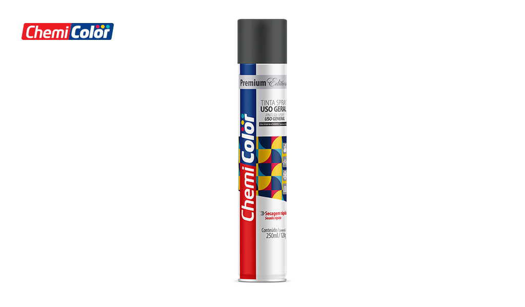 SPRAY CHEMICOLOR USO GERAL 250ML - GRAFITE