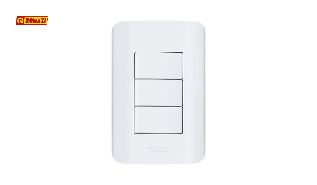ROMAZI LINHA CANOA 3 INTERRUPTOR SIMPLES 10A BRANCO