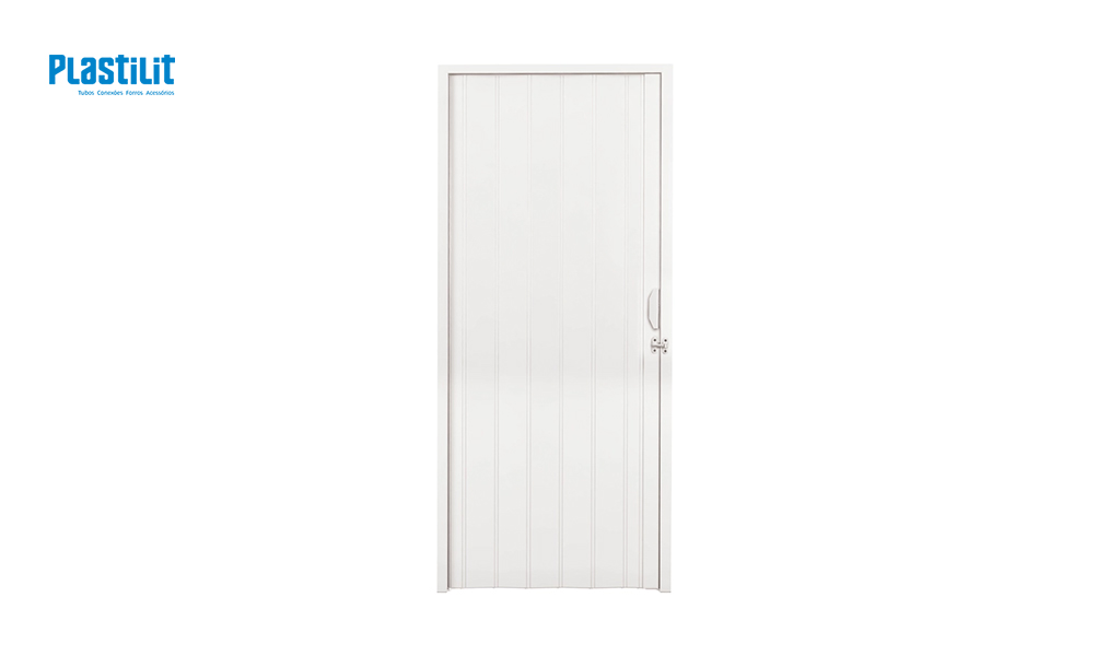 PORTA PLASTILIT SANFONADA - 90X2,10M - COR BRANCA