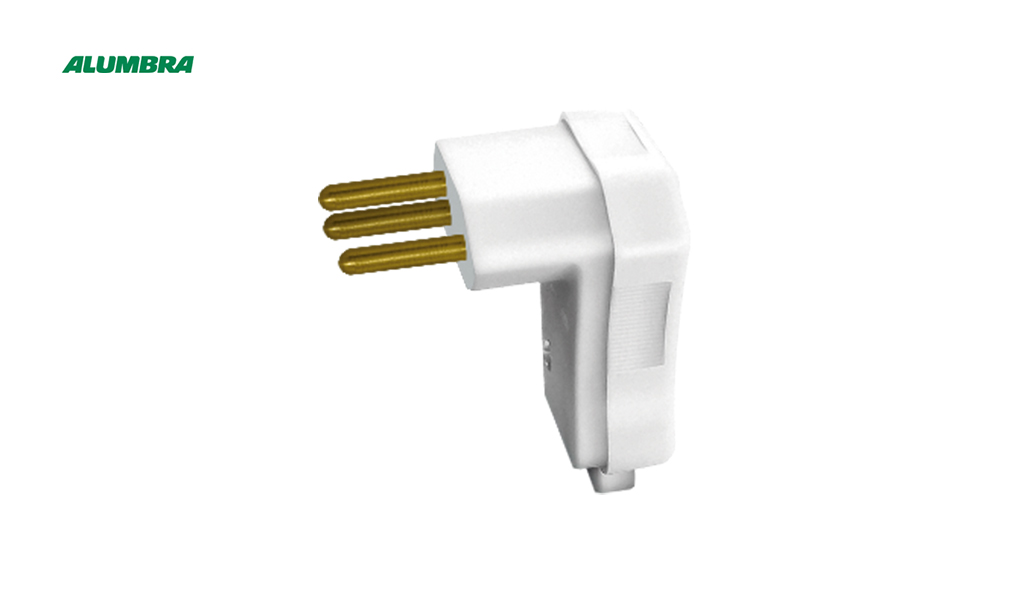 PLUG ALUMBRA MACHO GIGANTE 2P+T 20A BRANCO