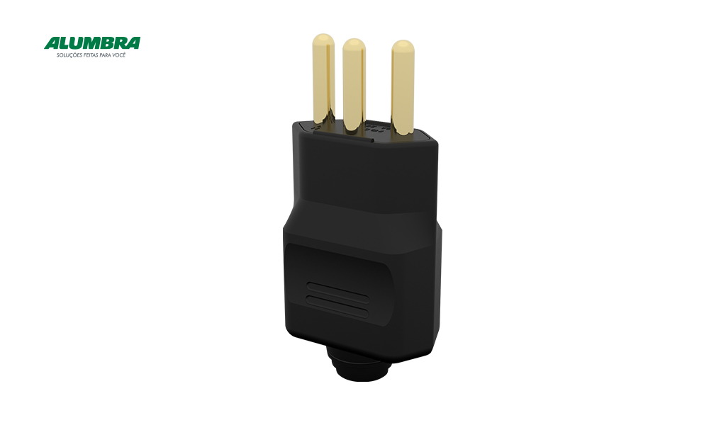 PLUG ALUMBRA MACHO 2P+T 20A PR