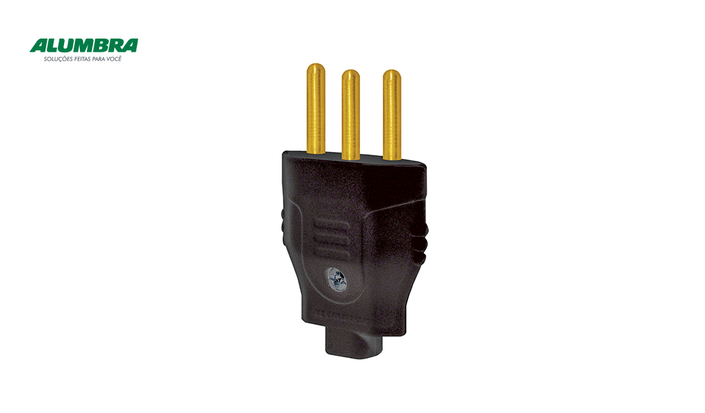 PLUG ALUMBRA MACHO 2P+T 10A PR