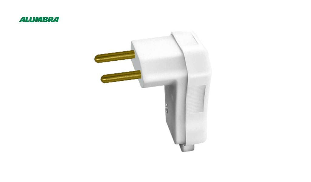 PLUG ALUMBRA MACHO GIGANTE 2P 10A BRANCO