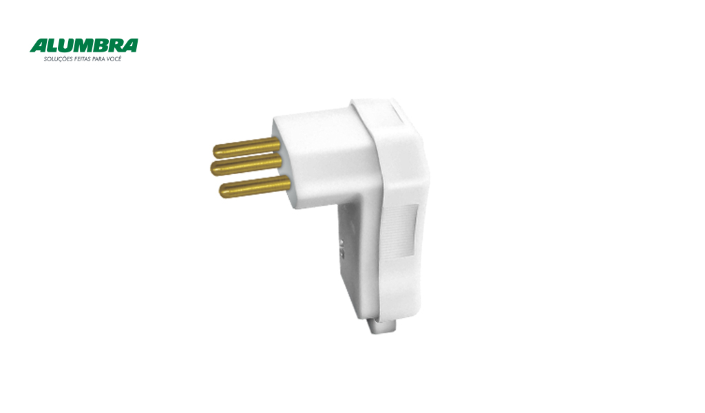 PLUG ALUMBRA MACHO GIGANTE 2P+T 10A BRANCO