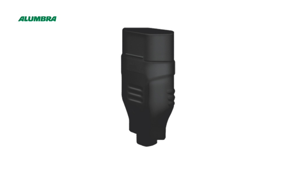 PLUG ALUMBRA FEMEA 2P 10A PRETO