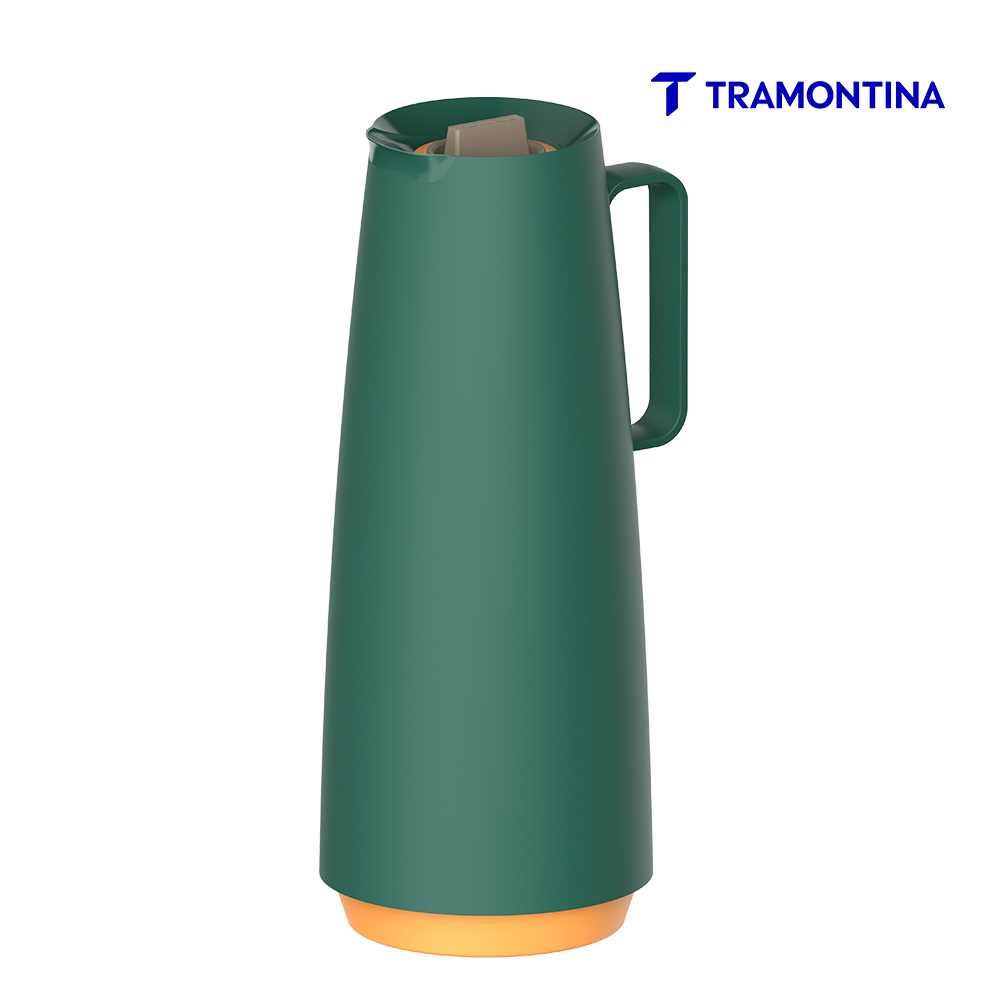 BULE TÉRMICO TRAMONTINA EXATA EM PLÁSTICO VERDE COM AMPOLA DE VIDRO 1 L