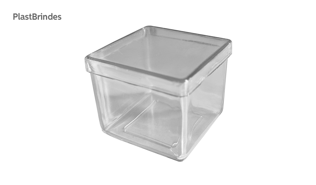 CAIXA PLASTICOS & BRINDES ACRILICA CRISTAL 5X5 - COM 10 UNIDADES