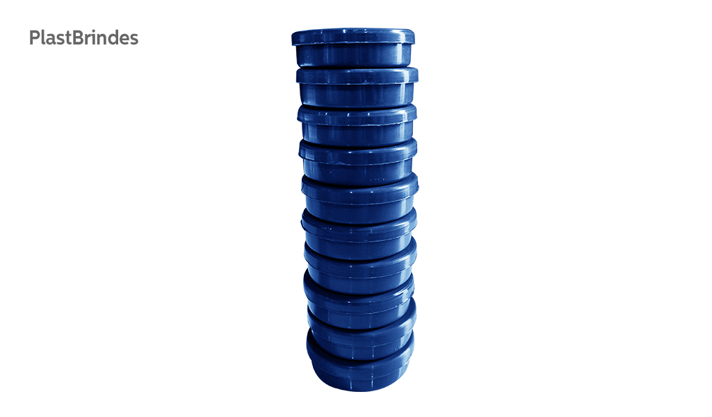 LATINHA PLASTICOS & BRINDES ACRILICA AZUL ESCURO - COM 10 UNIDADES