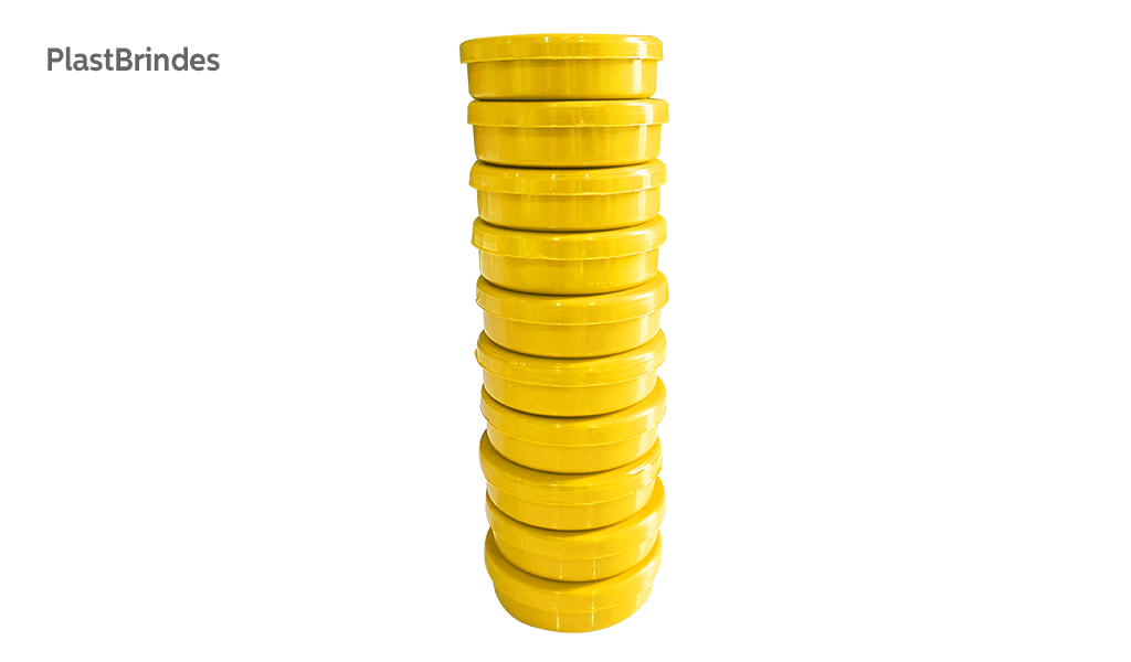 LATINHA APM BRINDES ACRILICA AMARELO - COM 10 UNIDADES