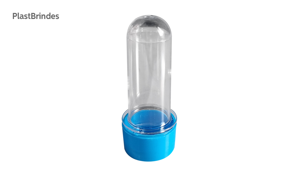 TUBETE APM BRINDES ACRILICA 8CM AZUL BEBE - COM 10 UNIDADES