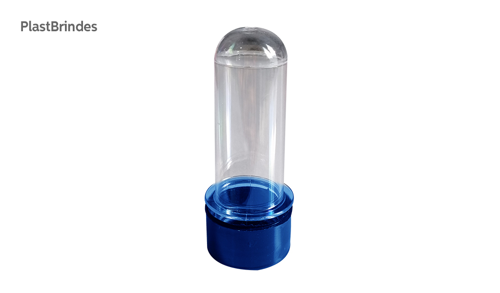 TUBETE APM BRINDES ACRILICA 8CM AZUL BEBE - COM 10 UNIDADES