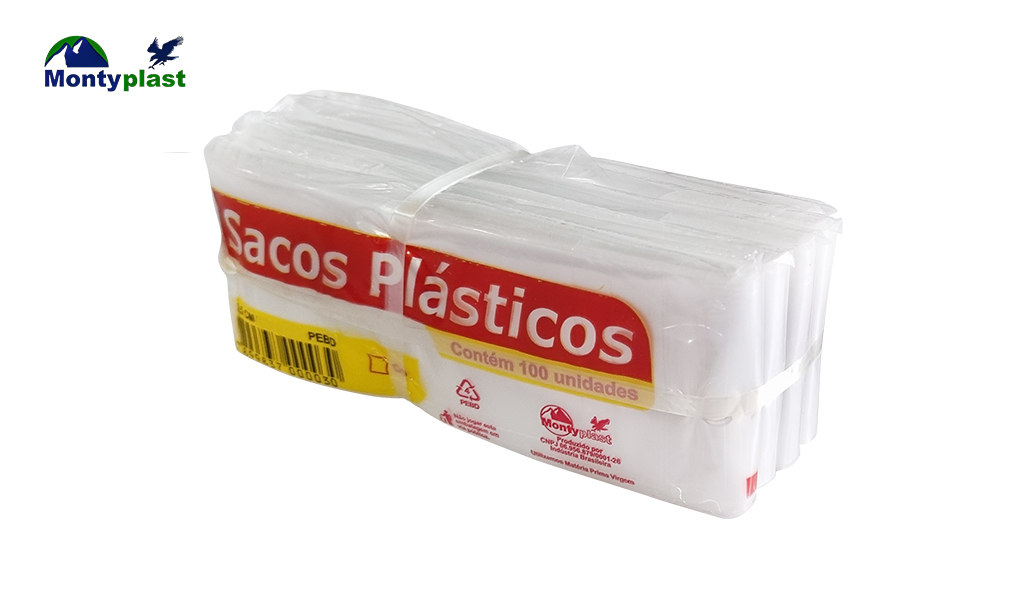 SACO MONTYPLAST P/DINDIN PEBD 4,5X25CM - COM 1000 UNIDADES