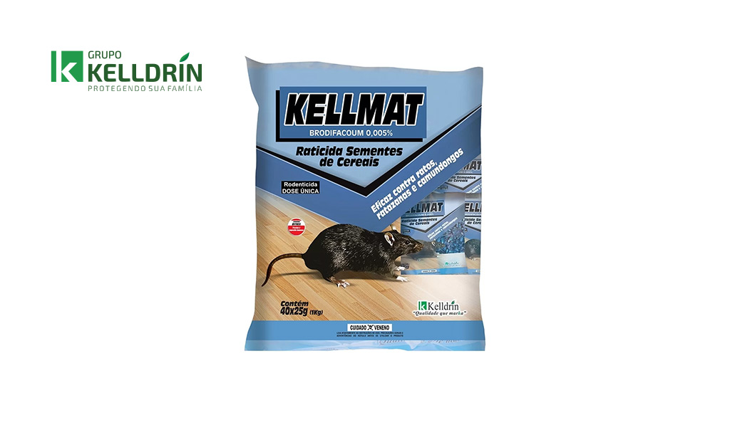 KELLMAT KELLDRIN RATICIDA SEMENTES DE CEREAIS 25G C/40 UNIDADES