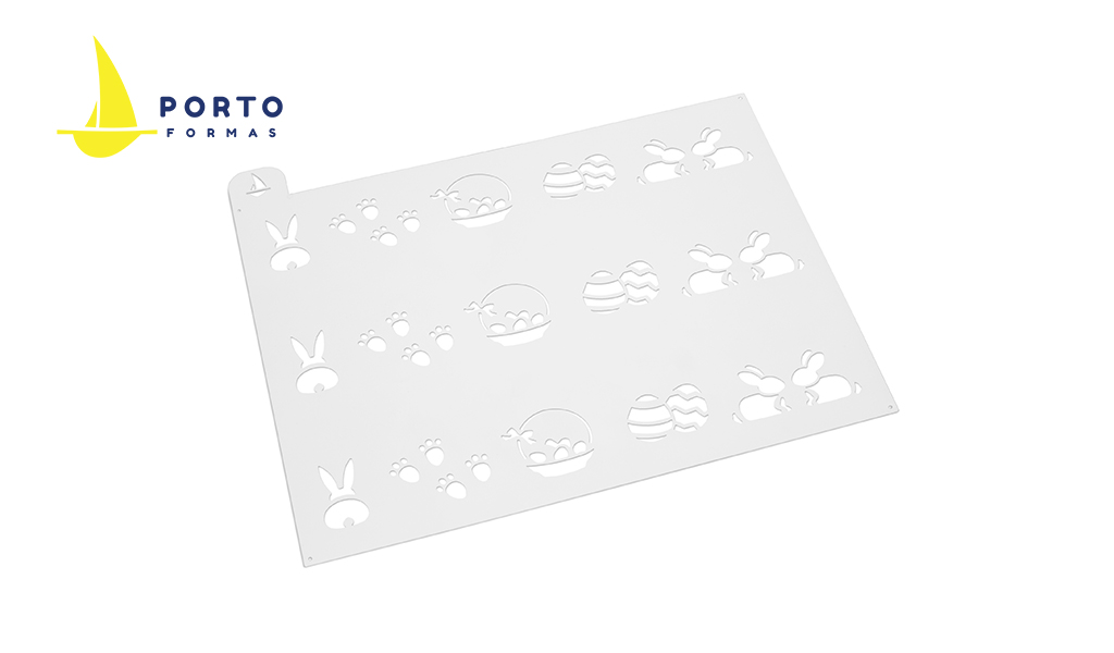 STENCIL PORTO FORMAS APLIQUES PASCOA C200 - TAMANHO 200X155MM