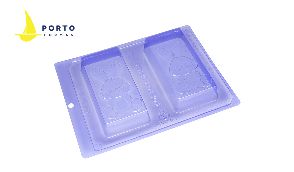 FORMA PORTO SILICONE 3 PARTES BARRA COELHO 140X70X34MM - TAMANHO 140X70X34MM