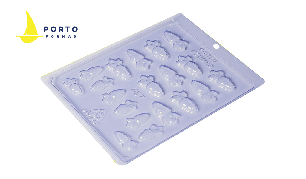 FORMA PORTO SIMPLES ACETATO CENOURINHAS APLIQUE 45X23,5X7MM C/10 UNIDADES.