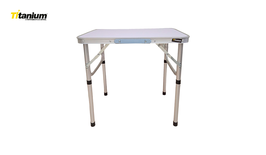 MESA TITANIUM PIQUENIQUE DOBRAVEL ALUMINIO AJUSTAVEL - 70X60X90CM