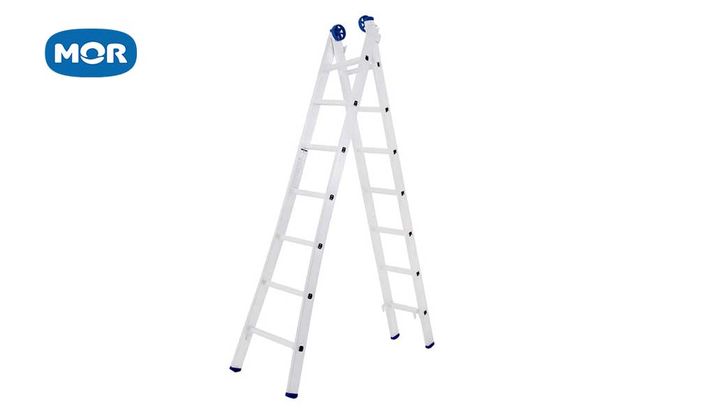 ESCADA MOR EXTENSIVA ALUMINIO 2X7 - 3,65 METROS (ALCANCE)